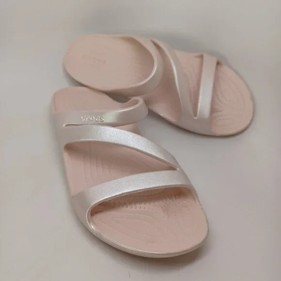 Crocs Sandals Kadee II Pink Pearl Slip On Casual Iconic Comfort Shoes Womens 9 - Picture 10 of 14